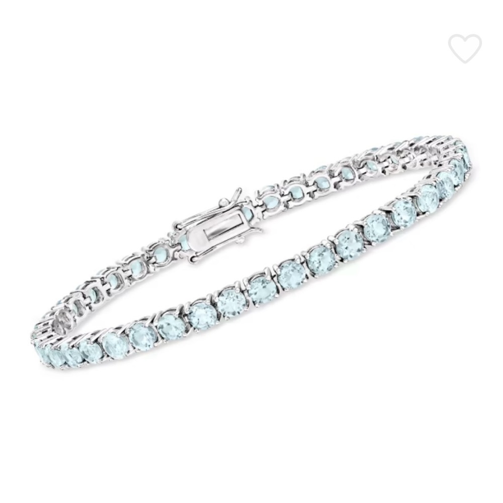 Ross-Simons Sterling Silver and Sky Blue Topaz Tennis Bracelet
